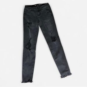 American Eagle Outfitters Black Ripped Skinny Jeans